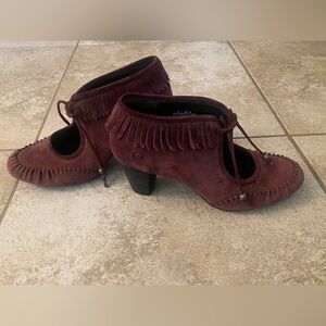 Women's Suede Fringe Ankle Boots